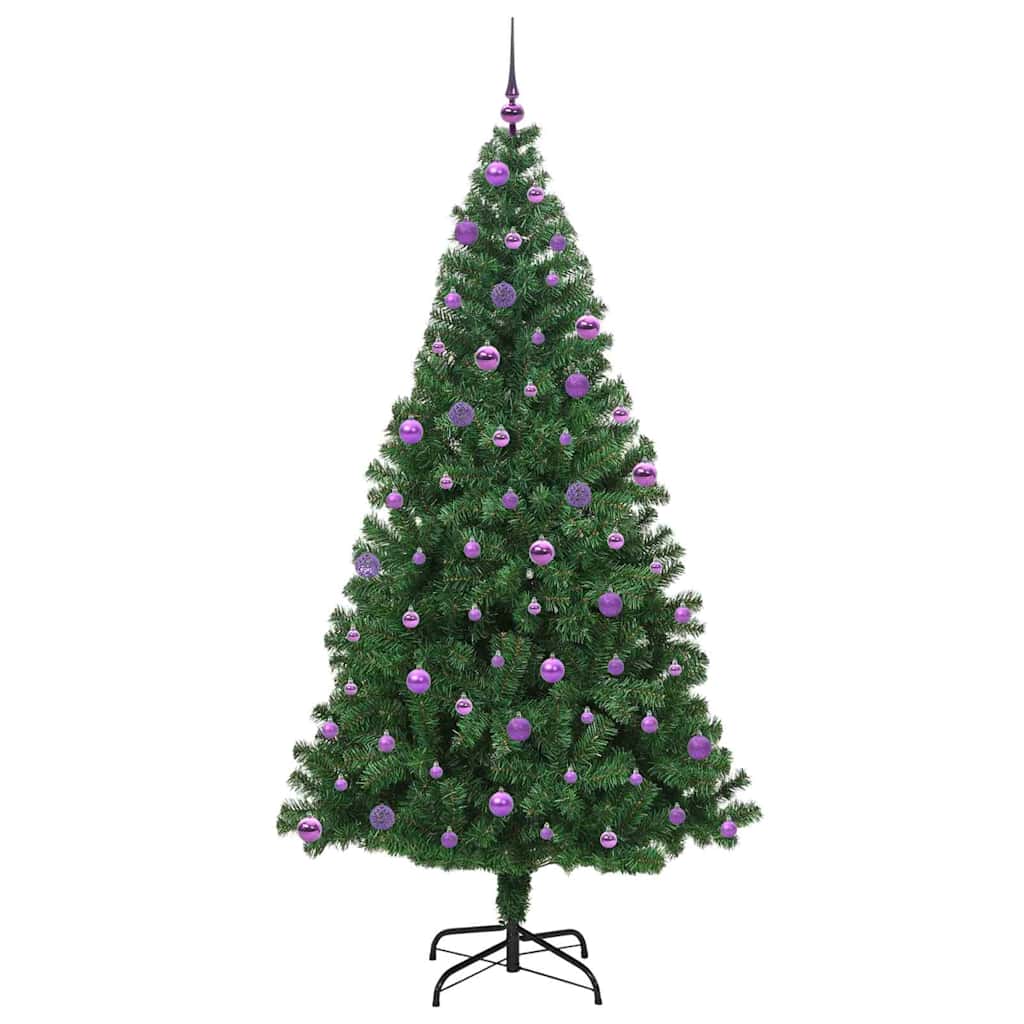 Dirbtinė Kalėdų eglutė Žalia 210 cm PVC ir Plienas ir Plastikas