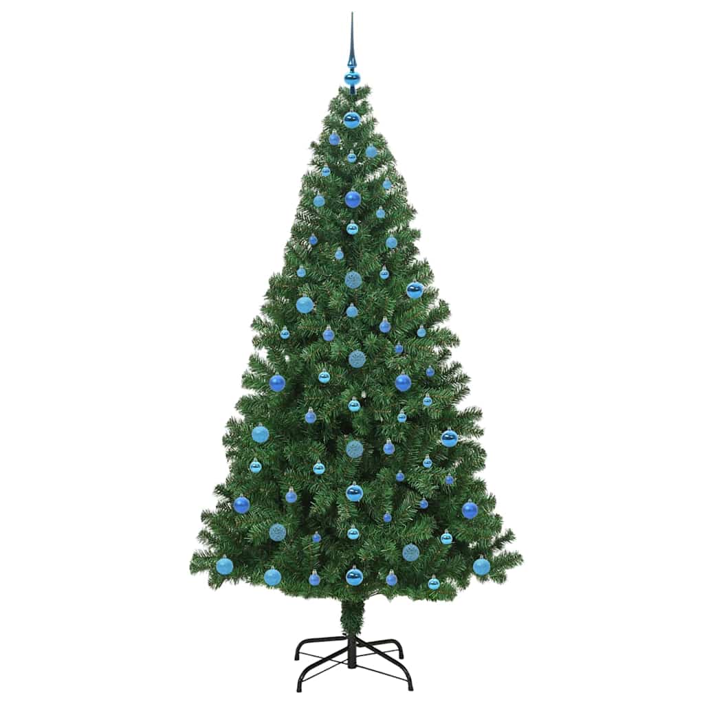 Dirbtinė Kalėdų eglutė Žalia 210 cm PVC ir Plienas ir Plastikas