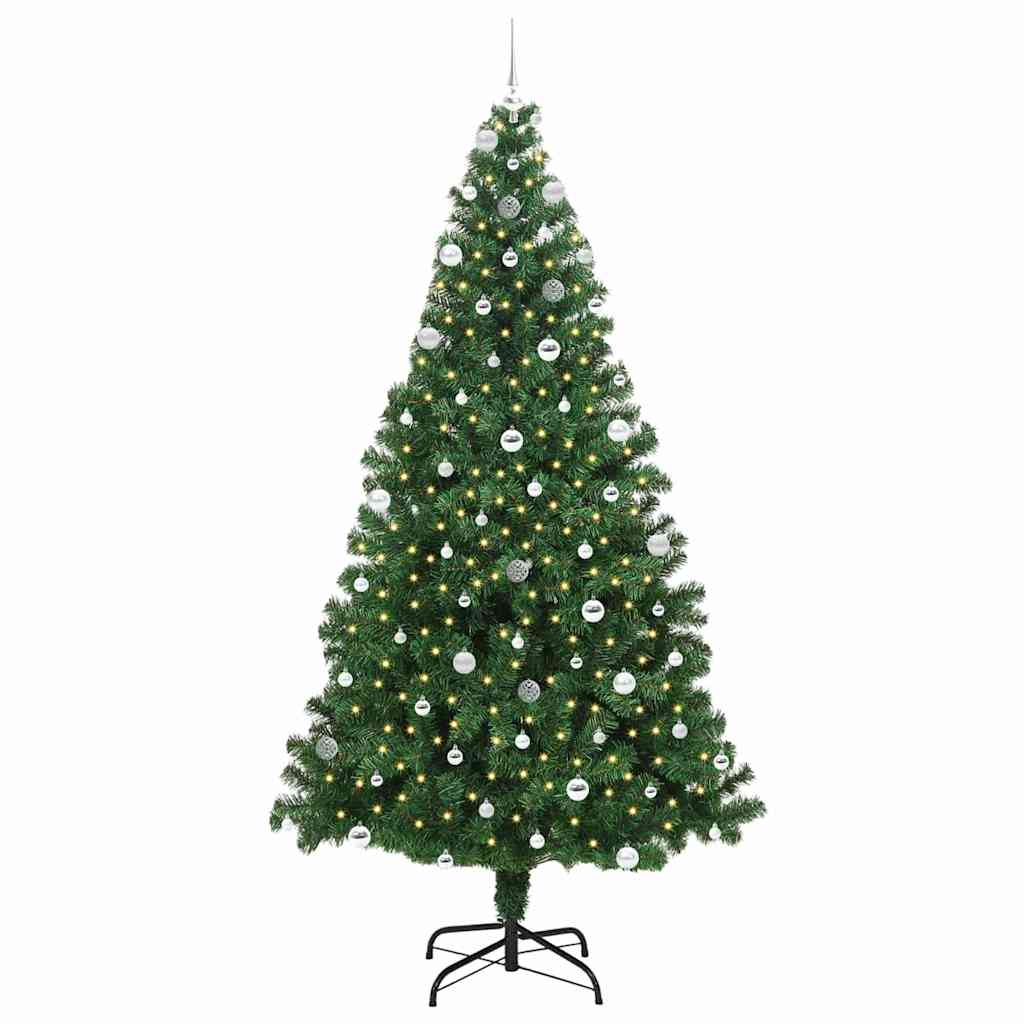 Dirbtinė Kalėdų eglutė Žalia 240 cm PVC ir Plienas ir Plastikas