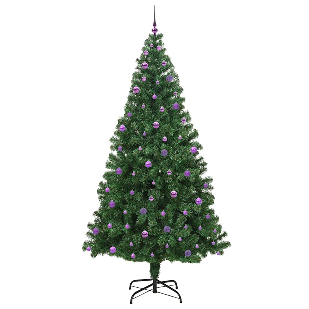 Dirbtinė Kalėdų eglutė Žalia 240 cm PVC ir Plienas ir Plastikas