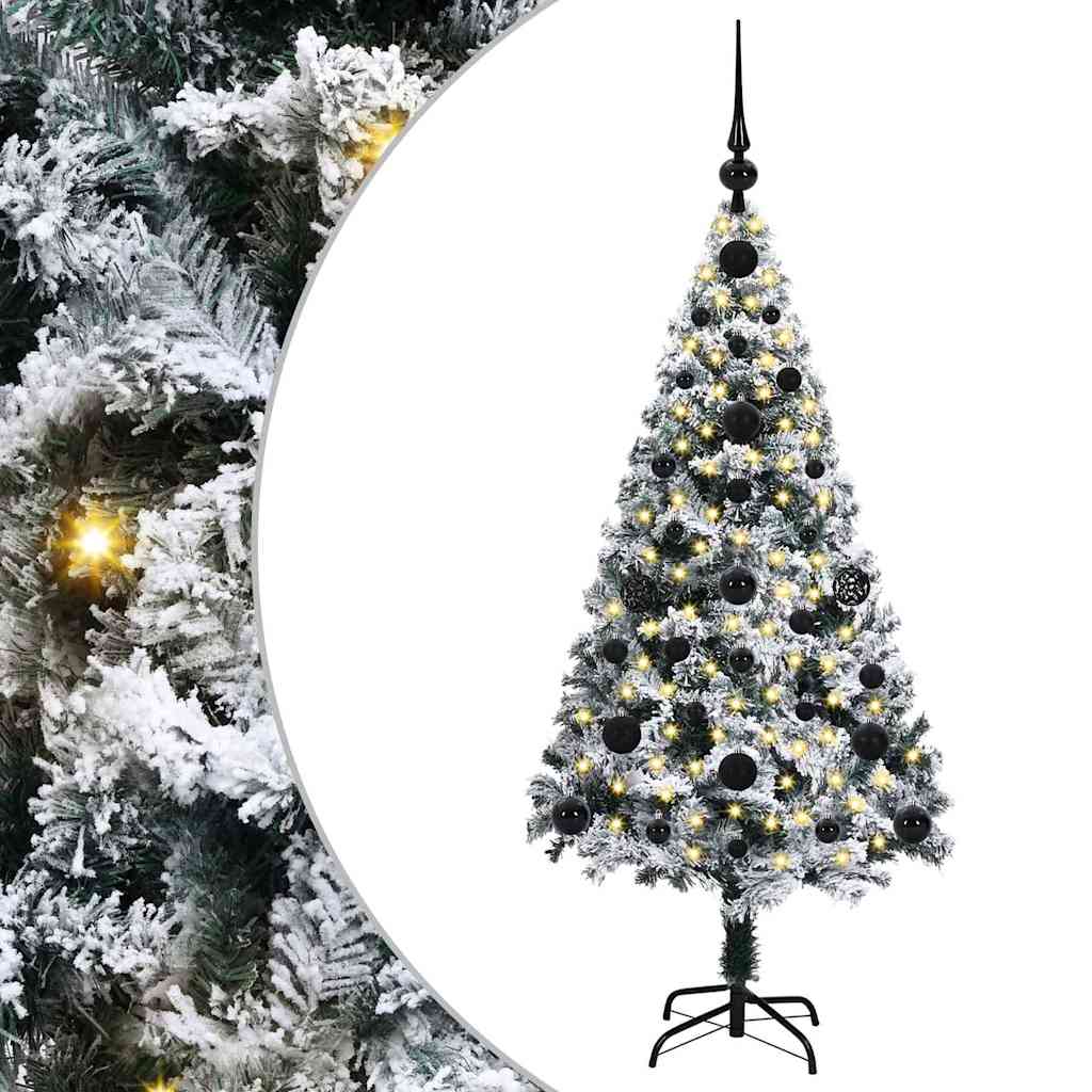 Dirbtinė Kalėdų eglutė Balta 120 cm PVC ir Plienas ir Plastikas