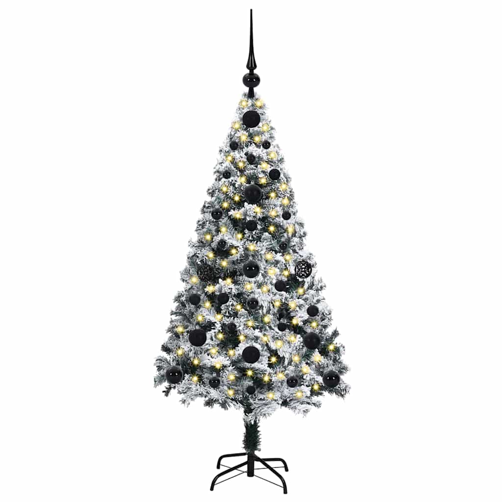 Dirbtinė Kalėdų eglutė Balta 120 cm PVC ir Plienas ir Plastikas