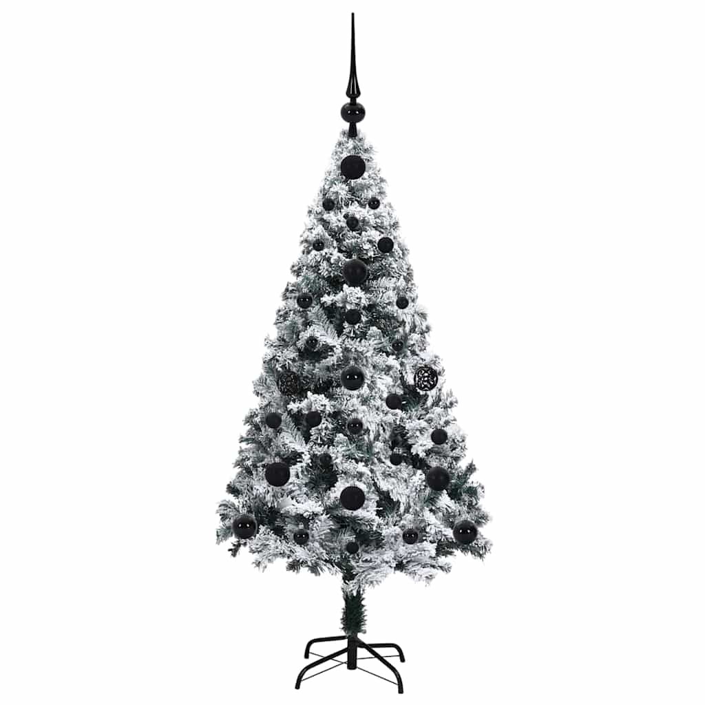 Dirbtinė Kalėdų eglutė Balta 120 cm PVC ir Plienas ir Plastikas