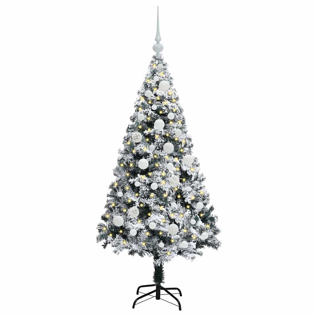 Dirbtinė Kalėdų eglutė Balta 120 cm PVC ir Plienas ir Plastikas