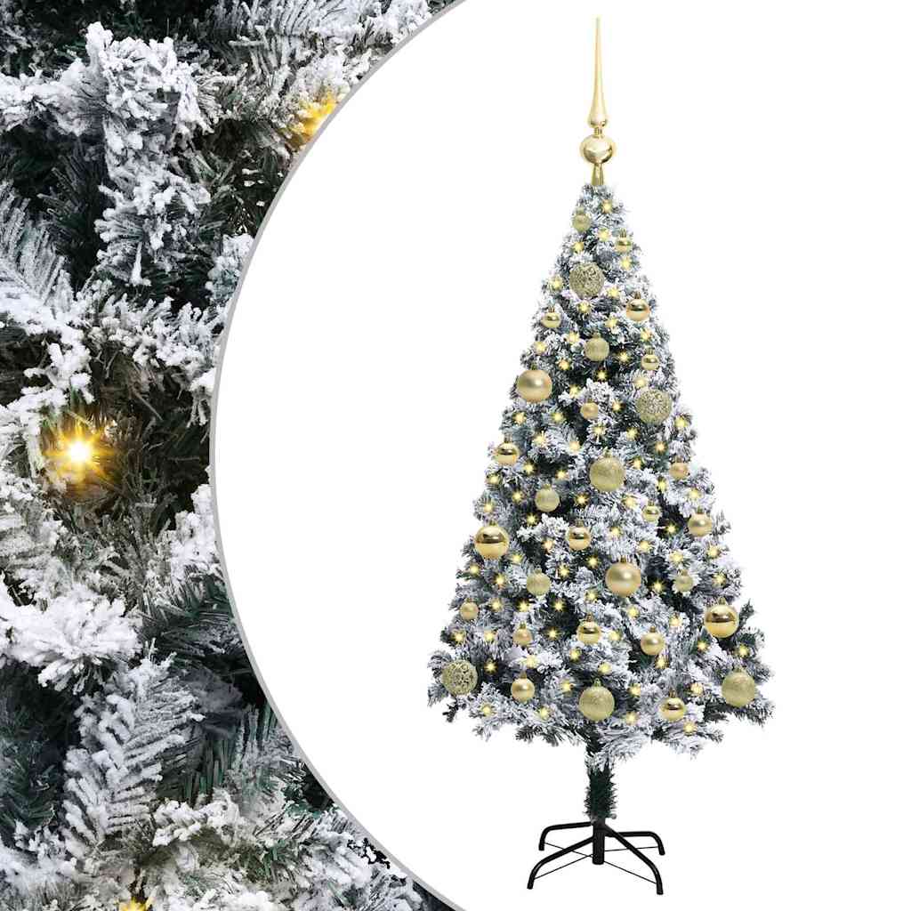 Dirbtinė Kalėdų eglutė Balta 120 cm PVC ir Plienas ir Plastikas
