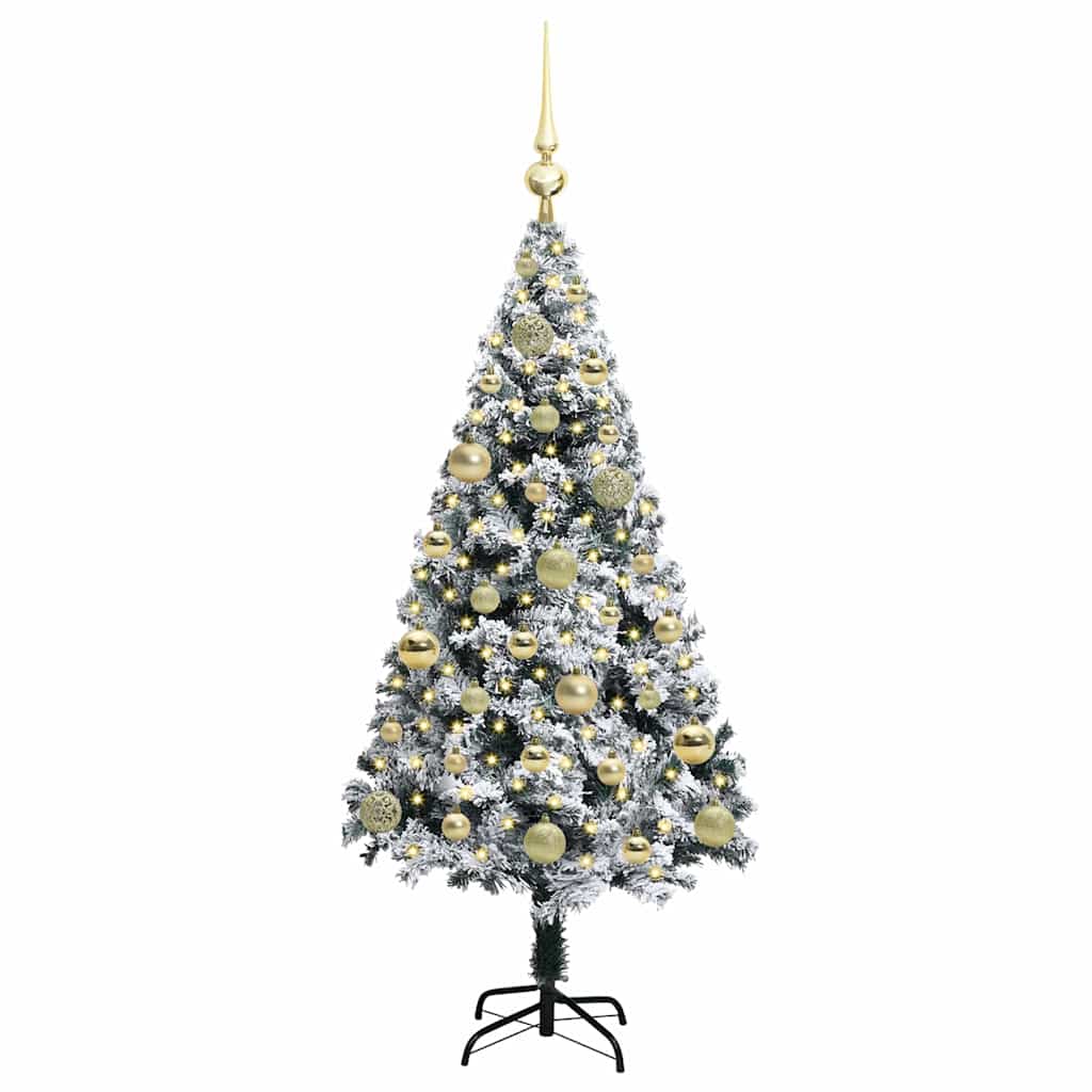 Dirbtinė Kalėdų eglutė Balta 120 cm PVC ir Plienas ir Plastikas