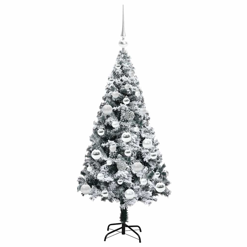 Dirbtinė Kalėdų eglutė Balta 120 cm PVC ir Plienas ir Plastikas
