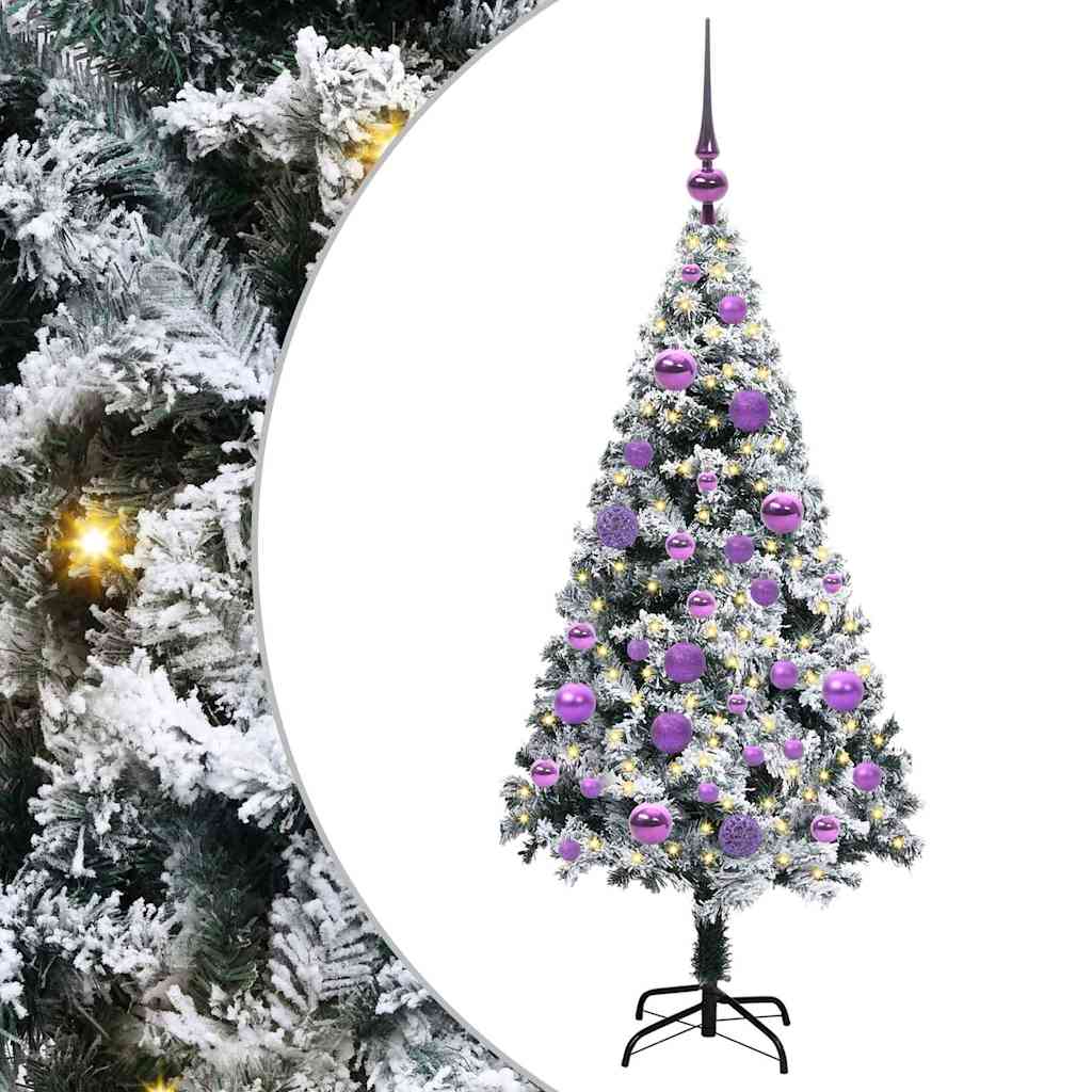 Dirbtinė Kalėdų eglutė Balta 120 cm PVC ir Plienas ir Plastikas