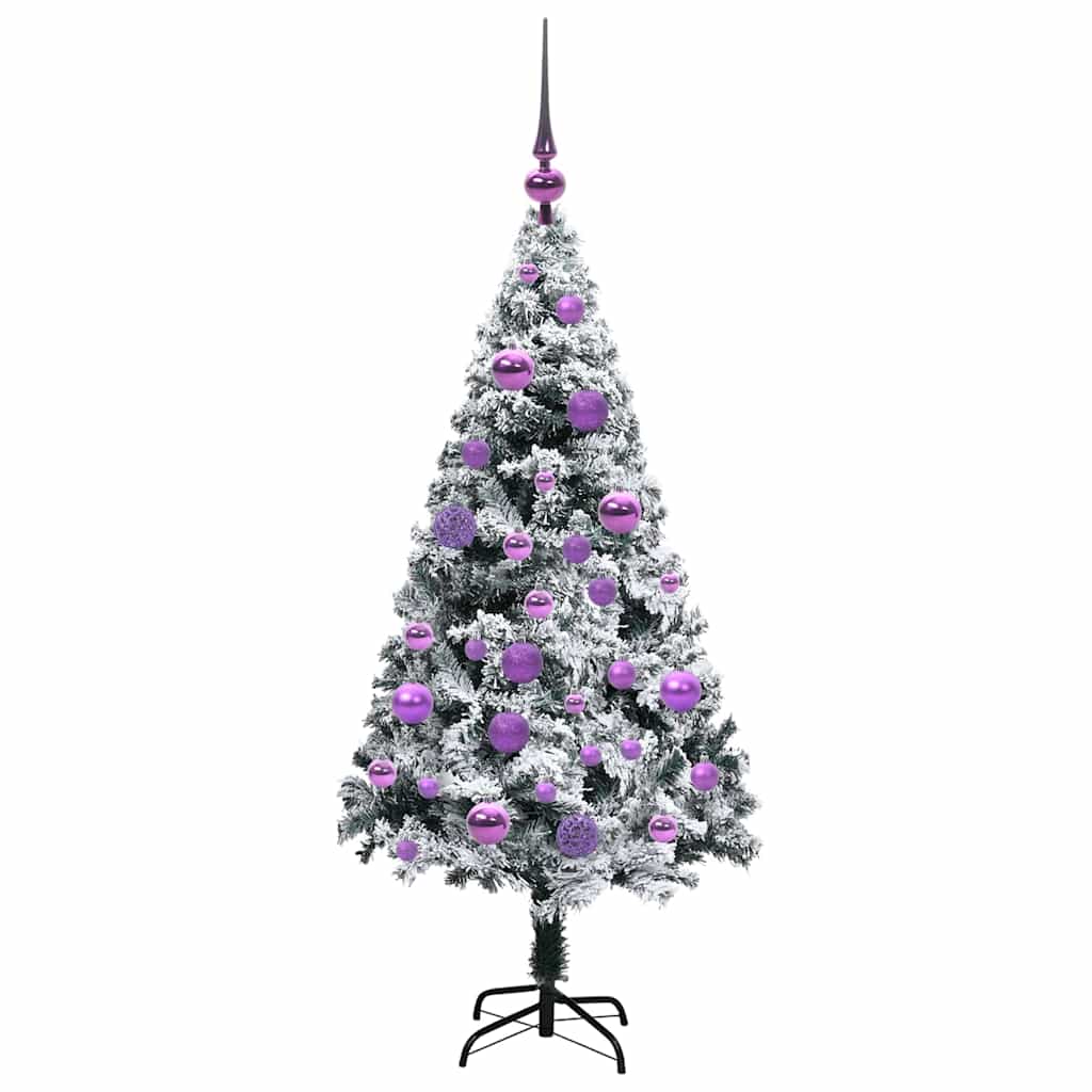 Dirbtinė Kalėdų eglutė Balta 120 cm PVC ir Plienas ir Plastikas