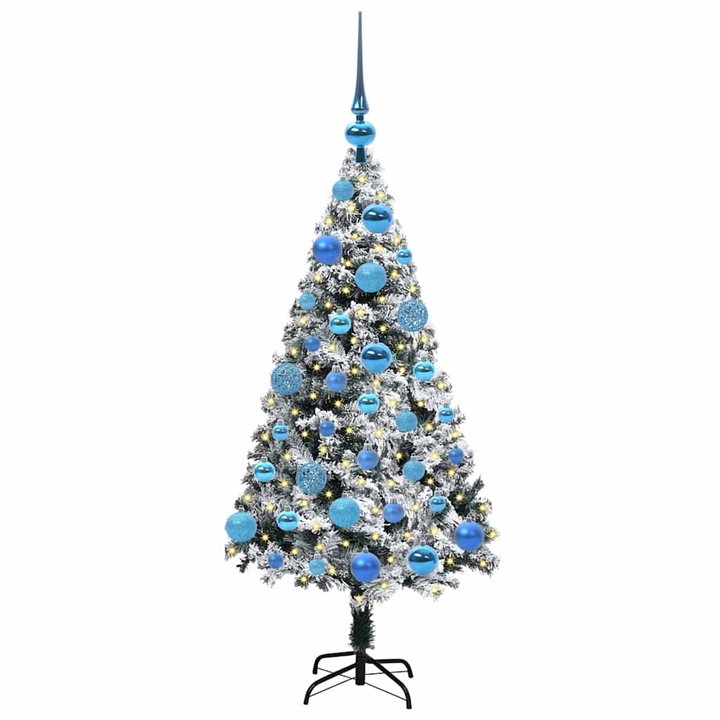 Dirbtinė Kalėdų eglutė Balta 120 cm PVC ir Plienas ir Plastikas