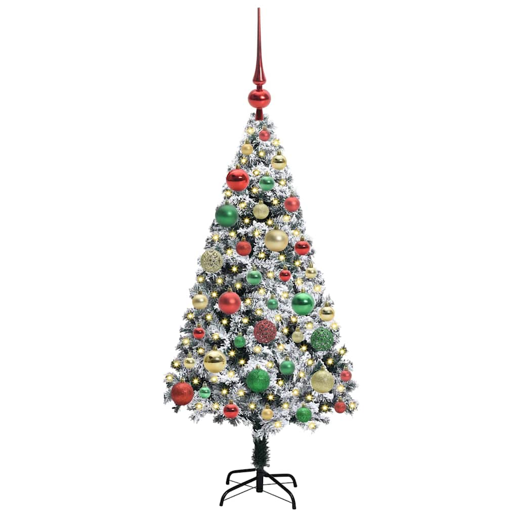 Dirbtinė Kalėdų eglutė Balta 120 cm PVC ir Plienas ir Plastikas