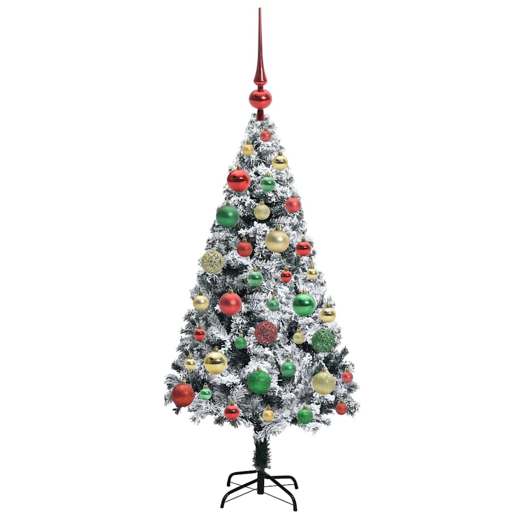 Dirbtinė Kalėdų eglutė Balta 120 cm PVC ir Plienas ir Plastikas