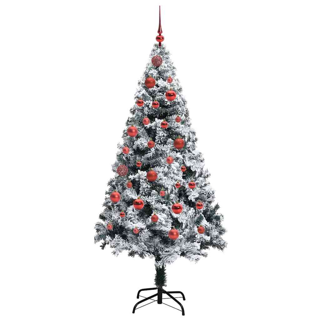 Dirbtinė Kalėdų eglutė Balta 150 cm PVC ir Plienas ir Plastikas