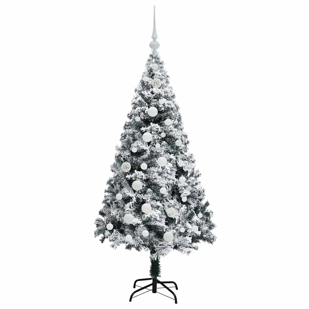 Dirbtinė Kalėdų eglutė Balta 150 cm PVC ir Plienas ir Plastikas