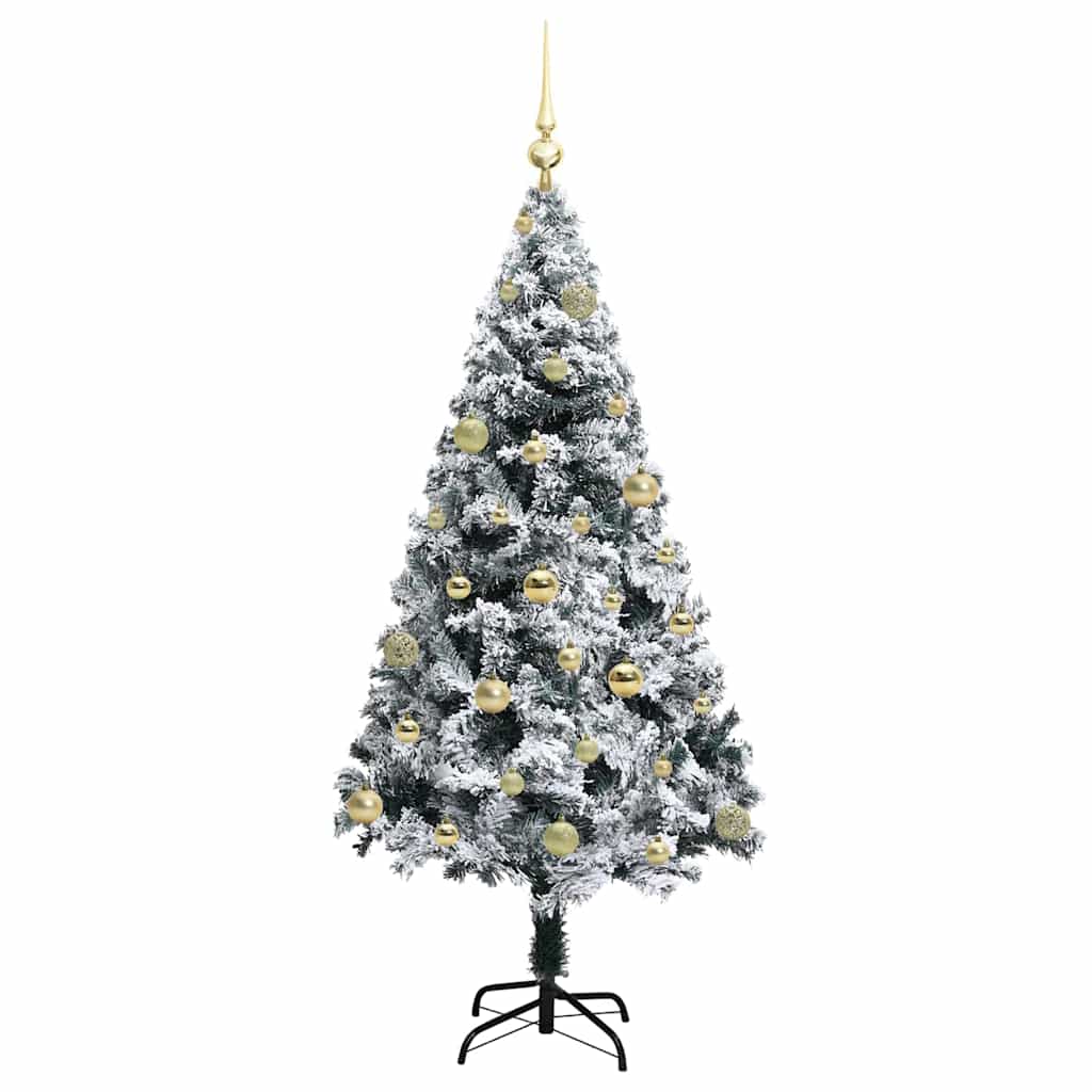 Dirbtinė Kalėdų eglutė Balta 150 cm PVC ir Plienas ir Plastikas