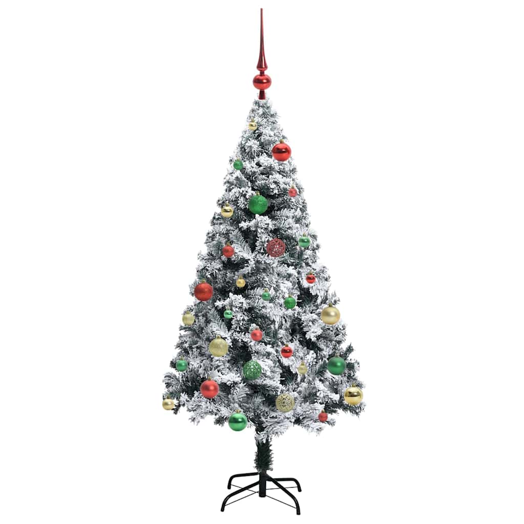 Dirbtinė Kalėdų eglutė Balta 150 cm PVC ir Plienas ir Plastikas