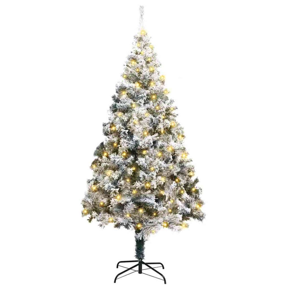 Dirbtinė Kalėdų eglutė Balta 180 cm PVC ir Plienas ir Plastikas