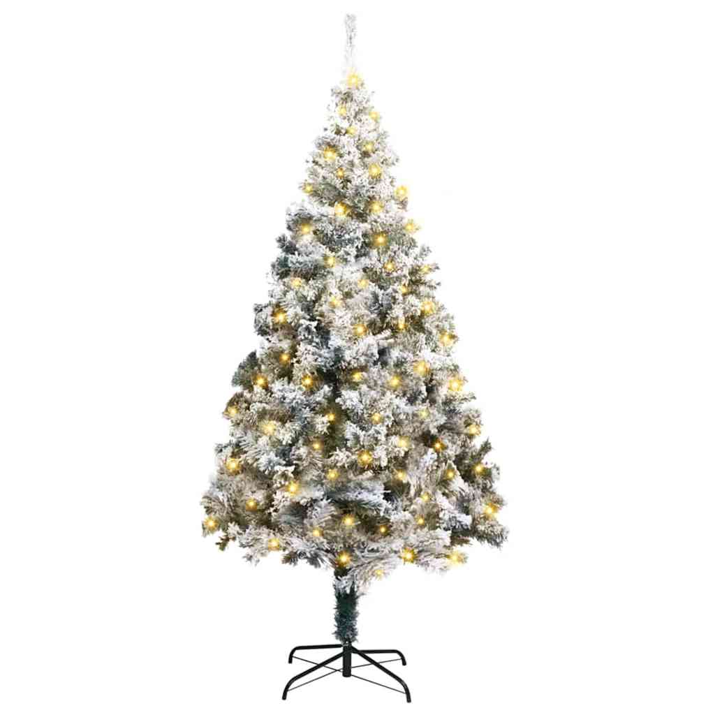 Dirbtinė Kalėdų eglutė Balta 180 cm PVC ir Plienas ir Plastikas