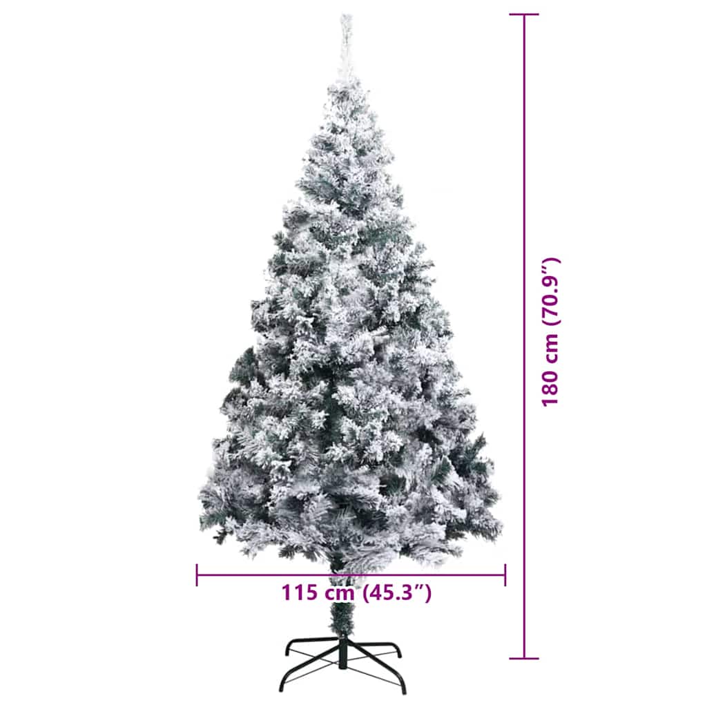 Dirbtinė Kalėdų eglutė Balta 180 cm PVC ir Plienas ir Plastikas