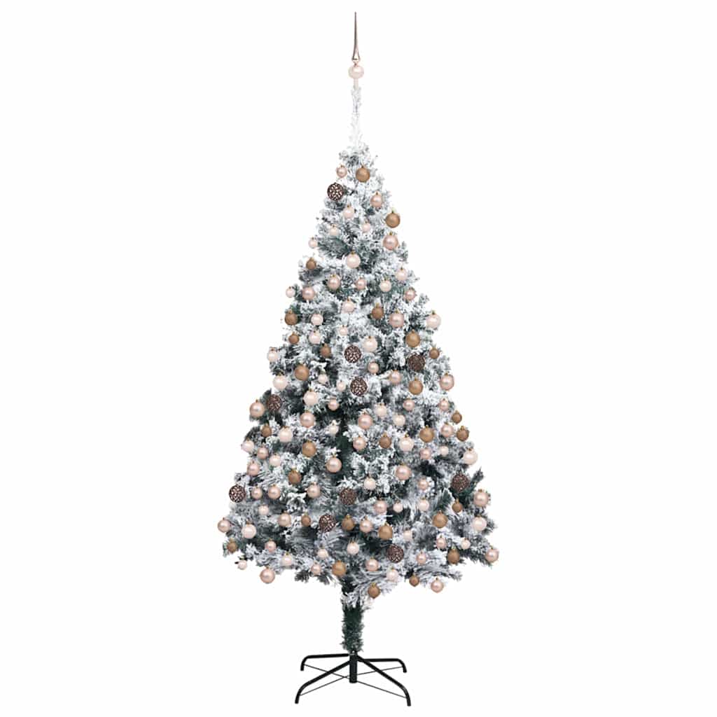 Dirbtinė Kalėdų eglutė Balta 180 cm PVC ir Plienas ir Plastikas