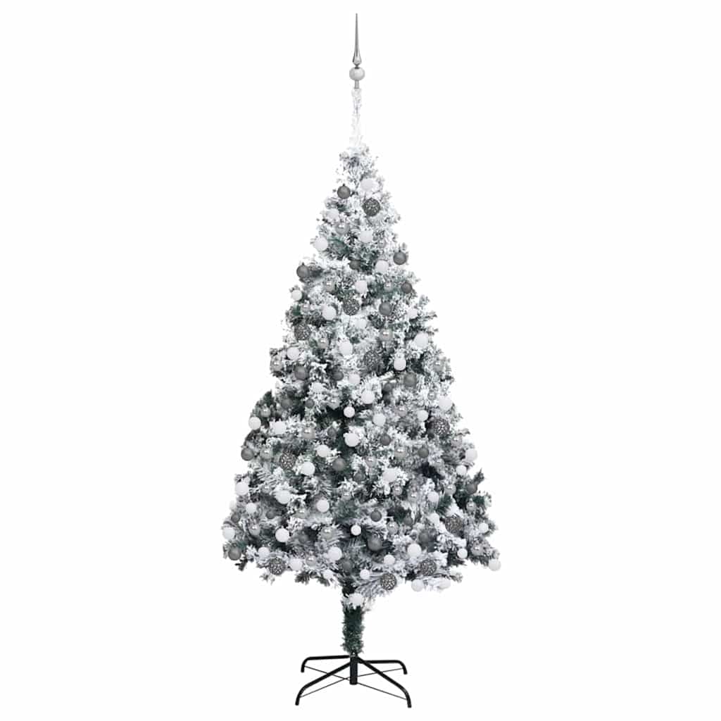 Dirbtinė Kalėdų eglutė Balta 180 cm PVC ir Plienas ir Plastikas