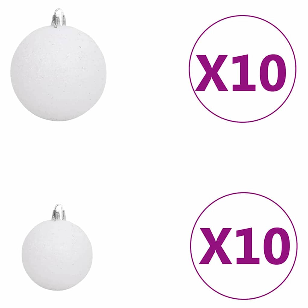 Dirbtinė Kalėdų eglutė Balta 180 cm PVC ir Plienas ir Plastikas