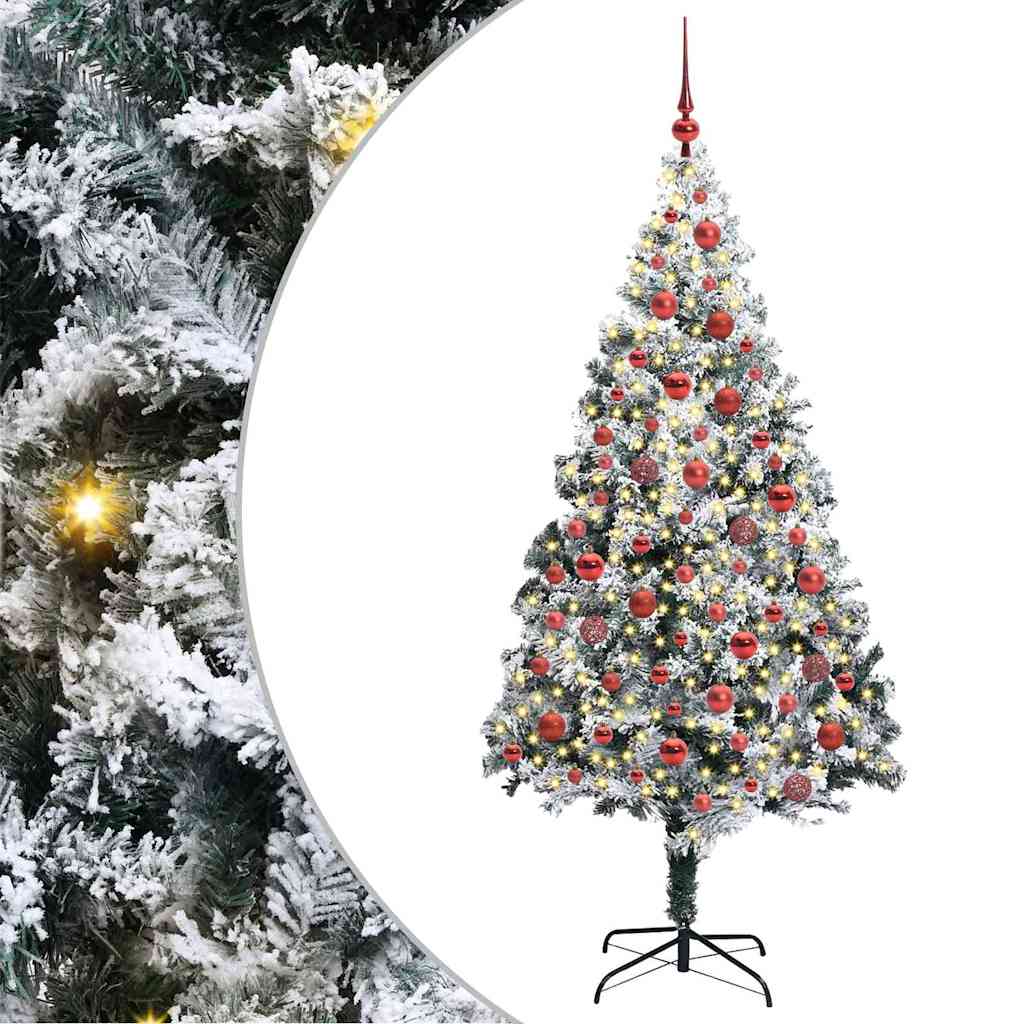 Dirbtinė Kalėdų eglutė Balta 180 cm PVC ir Plienas ir Plastikas