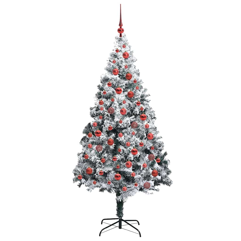 Dirbtinė Kalėdų eglutė Balta 180 cm PVC ir Plienas ir Plastikas