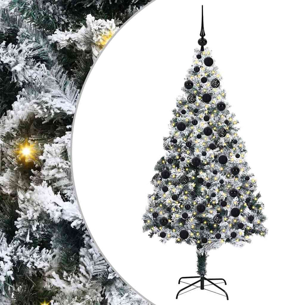 Dirbtinė Kalėdų eglutė Balta 180 cm PVC ir Plienas ir Plastikas