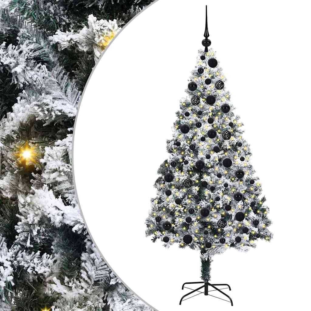 Dirbtinė Kalėdų eglutė Balta 180 cm PVC ir Plienas ir Plastikas