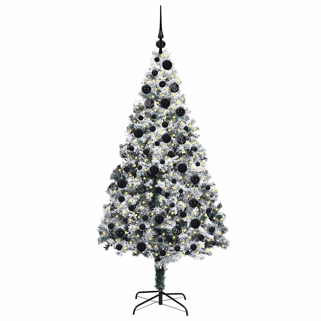 Dirbtinė Kalėdų eglutė Balta 180 cm PVC ir Plienas ir Plastikas