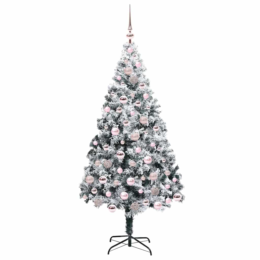 Dirbtinė Kalėdų eglutė Balta 180 cm PVC ir Plienas ir Plastikas