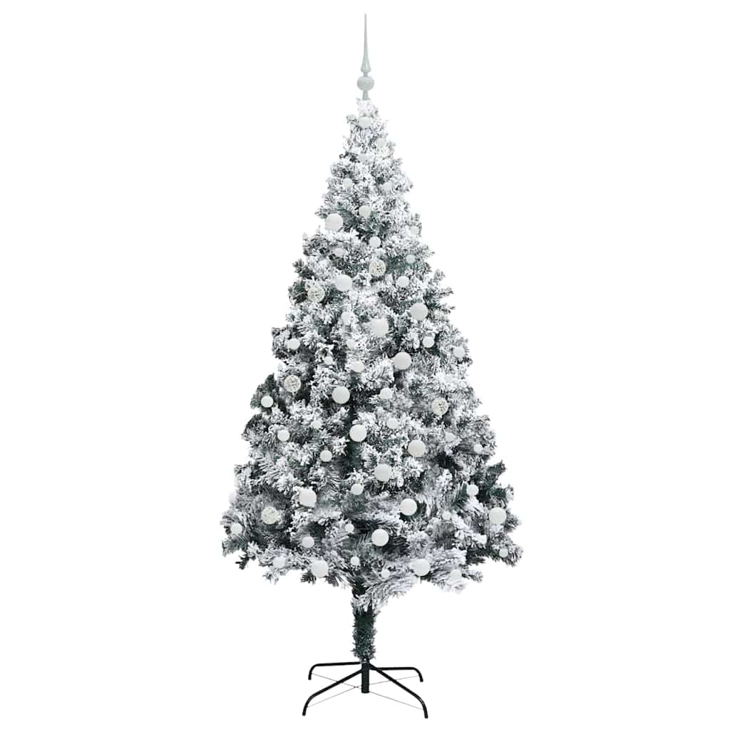 Dirbtinė Kalėdų eglutė Balta 180 cm PVC ir Plienas ir Plastikas