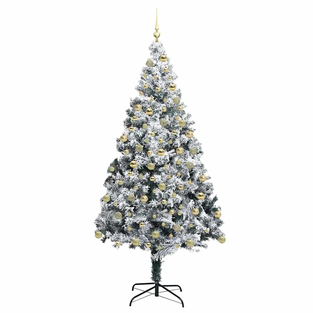 Dirbtinė Kalėdų eglutė Balta 180 cm PVC ir Plienas ir Plastikas