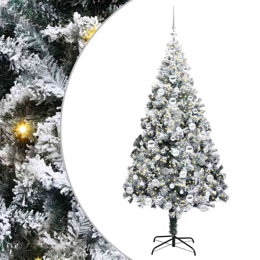 Dirbtinė Kalėdų eglutė Balta 180 cm PVC ir Plienas ir Plastikas