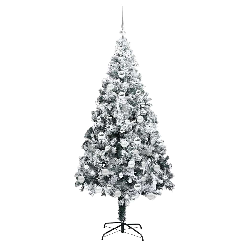 Dirbtinė Kalėdų eglutė Balta 180 cm PVC ir Plienas ir Plastikas