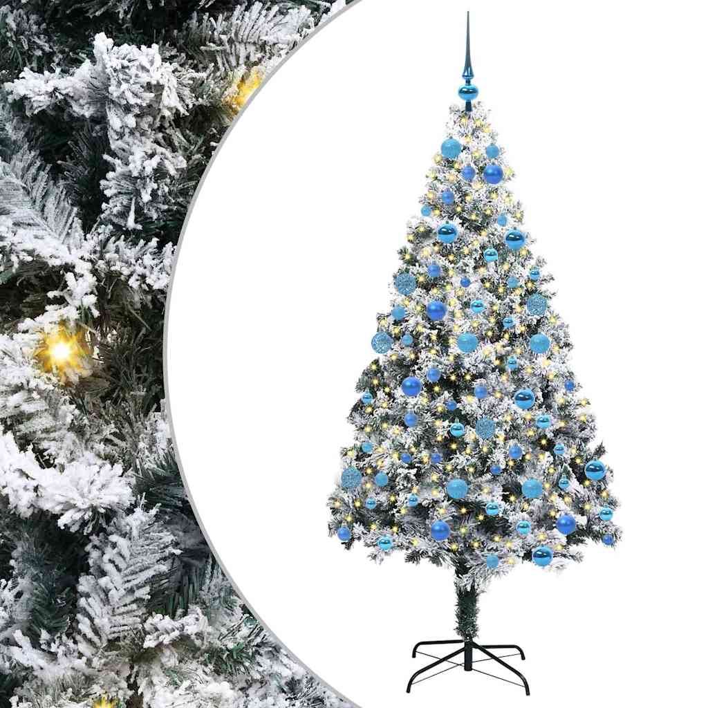 Dirbtinė Kalėdų eglutė Balta 180 cm PVC ir Plienas ir Plastikas