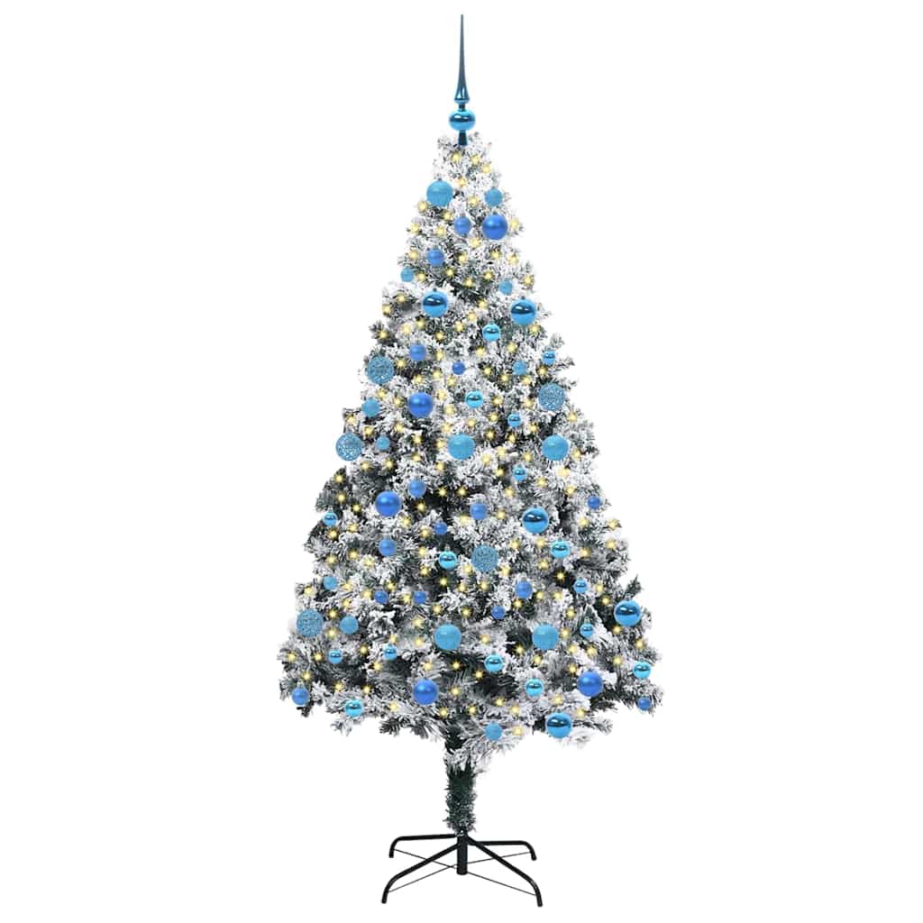 Dirbtinė Kalėdų eglutė Balta 180 cm PVC ir Plienas ir Plastikas