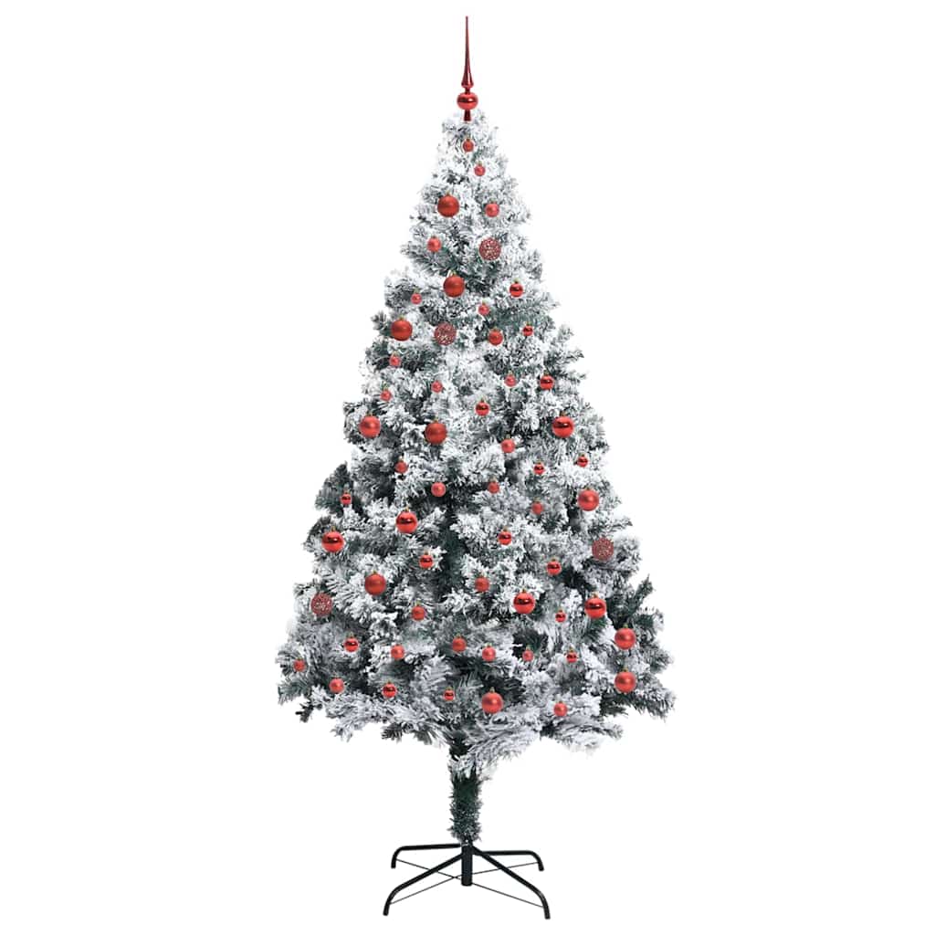 Dirbtinė Kalėdų eglutė Balta 210 cm PVC ir Plienas ir Plastikas