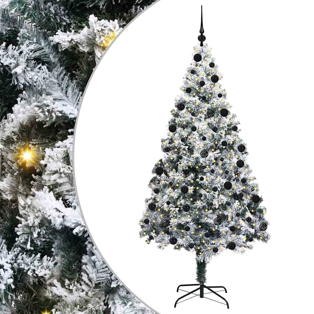 Dirbtinė Kalėdų eglutė Balta 210 cm PVC ir Plienas ir Plastikas