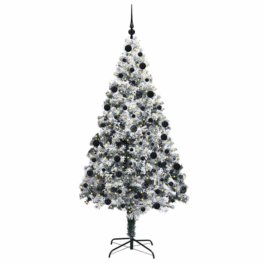 Dirbtinė Kalėdų eglutė Balta 210 cm PVC ir Plienas ir Plastikas
