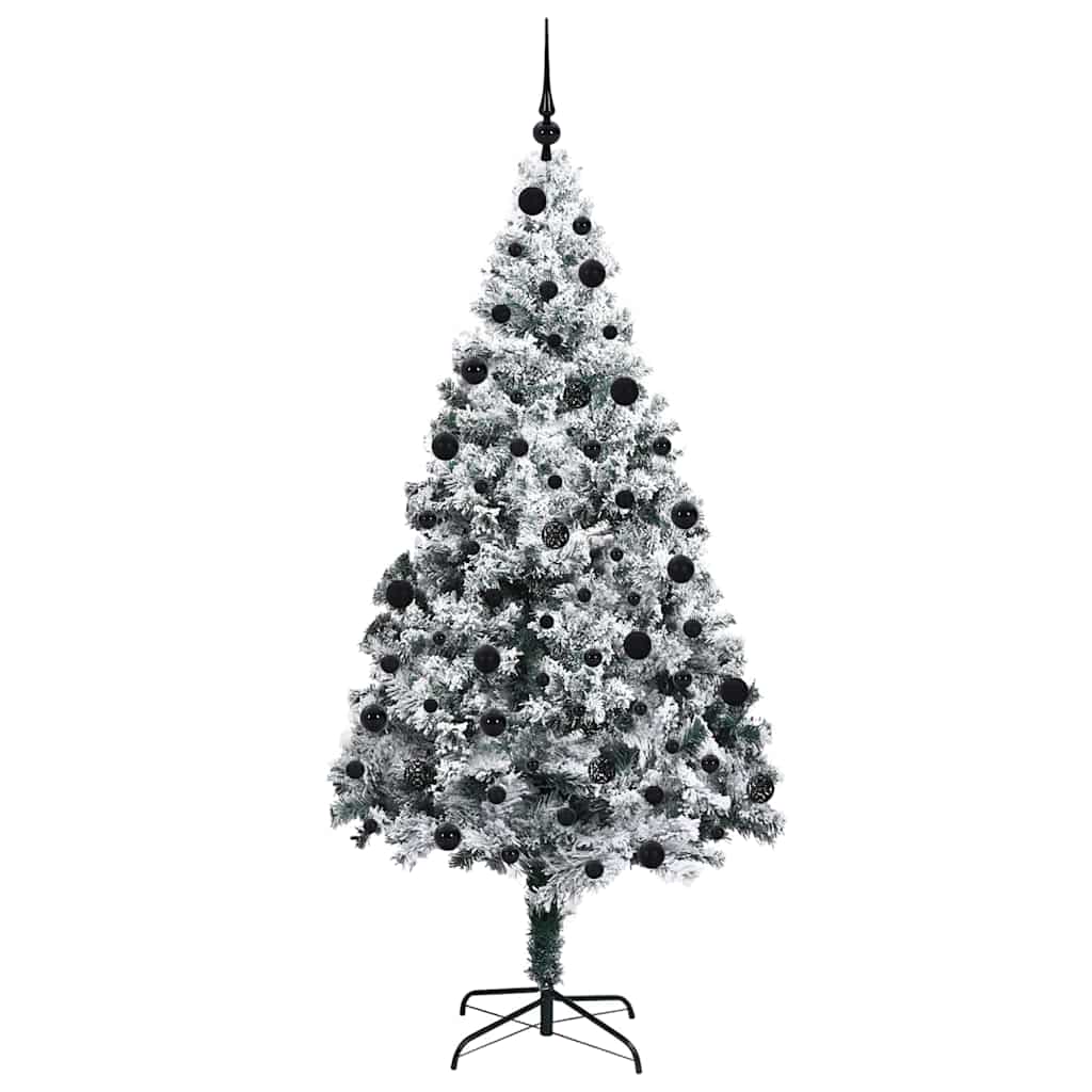 Dirbtinė Kalėdų eglutė Balta 210 cm PVC ir Plienas ir Plastikas