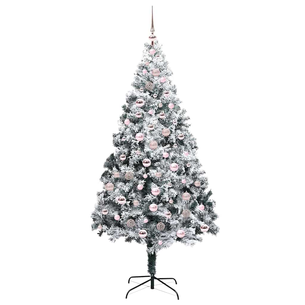 Dirbtinė Kalėdų eglutė Balta 210 cm PVC ir Plienas ir Plastikas