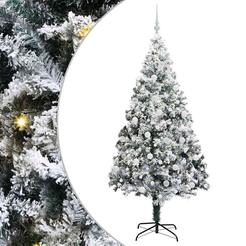 Mākslīgā Ziemassvētku eglīte Balta 210 cm PVC un Tērauds un Plastmasa
