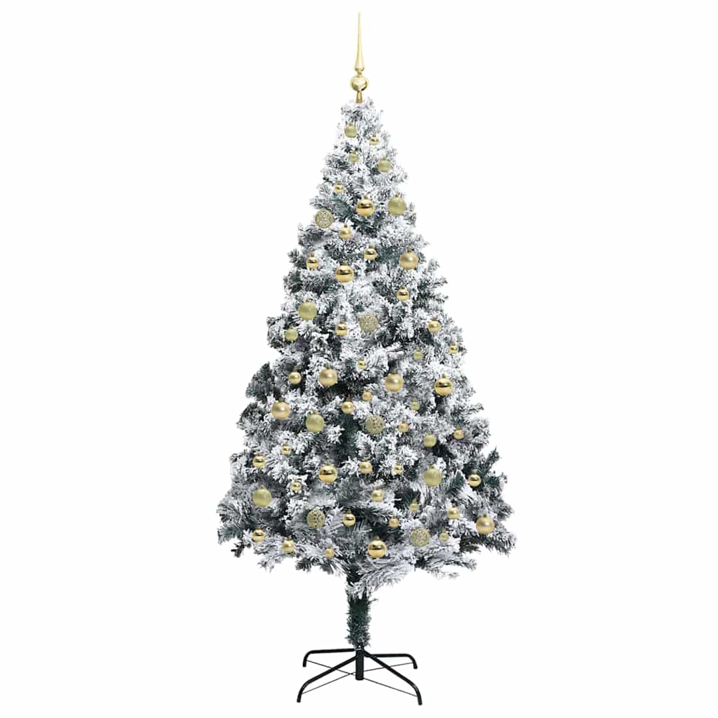 Dirbtinė Kalėdų eglutė Balta 210 cm PVC ir Plienas ir Plastikas