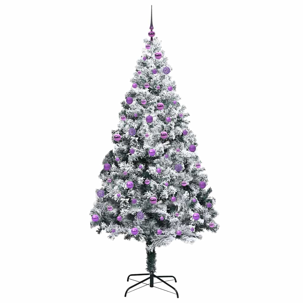 Dirbtinė Kalėdų eglutė Balta 210 cm PVC ir Plienas ir Plastikas