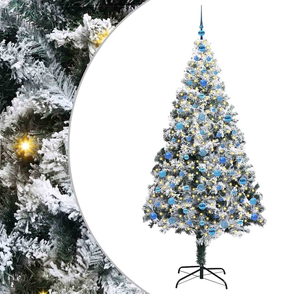 Dirbtinė Kalėdų eglutė Balta 210 cm PVC ir Plienas ir Plastikas