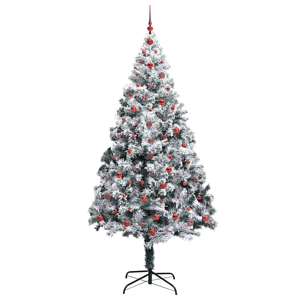 Mākslīgā Ziemassvētku egle balta 240 cm PVC, tērauds un plastmasa