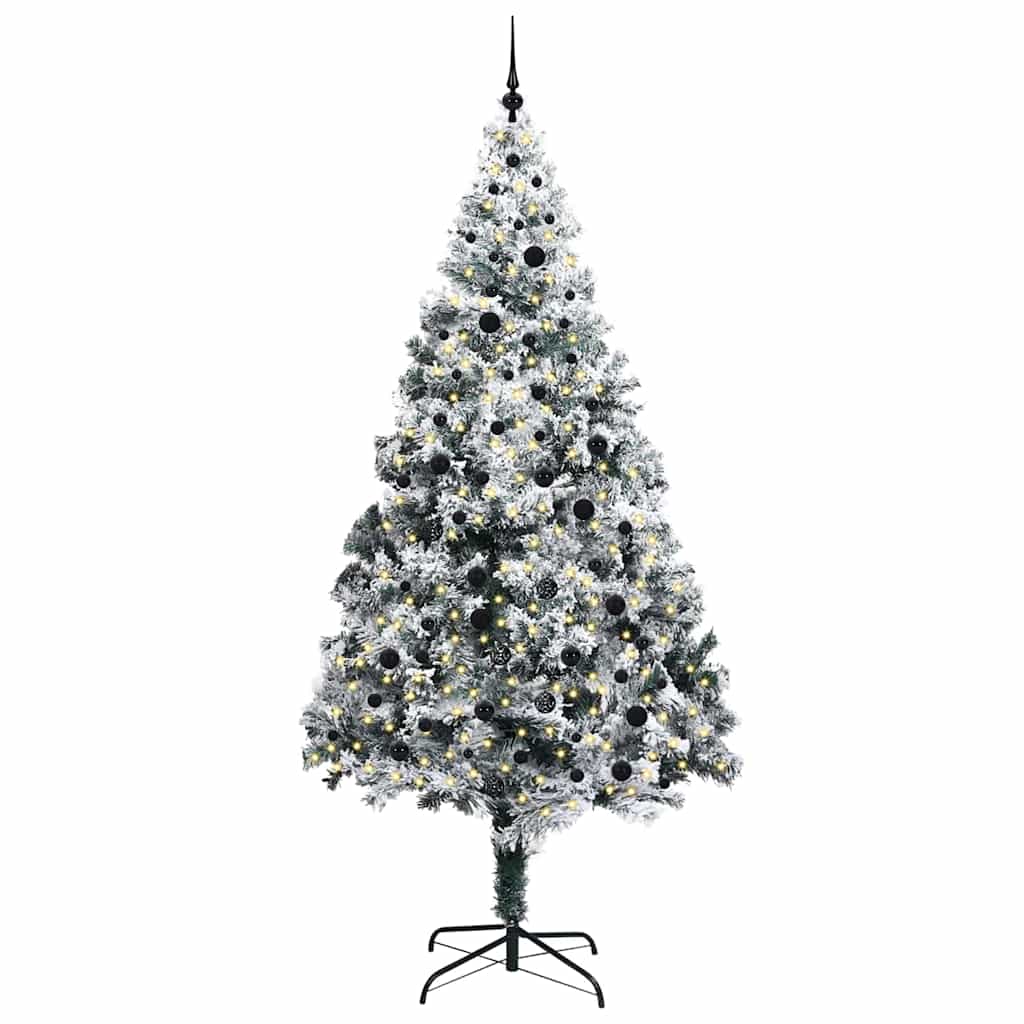 Dirbtinė Kalėdų eglutė Balta 240 cm PVC ir Plienas ir Plastikas
