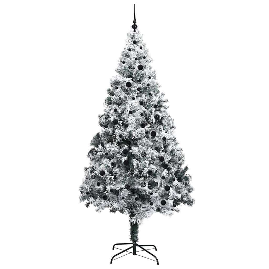 Dirbtinė Kalėdų eglutė Balta 240 cm PVC ir Plienas ir Plastikas
